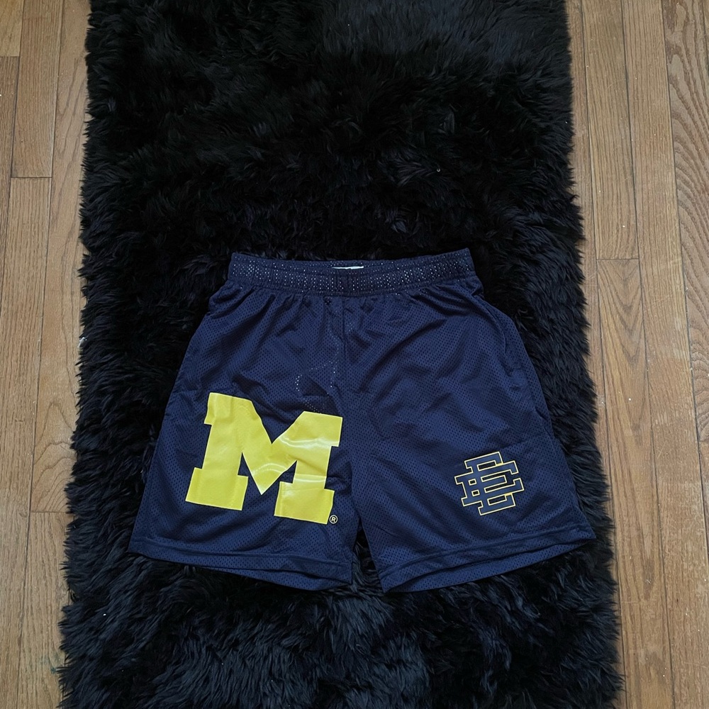 Eric Emanuel Navy Blue Athletic Shorts